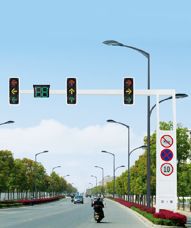 Lumière de signal de cadre en porte-à-faux en porte-à-faux Pôle d'éclairage du signal