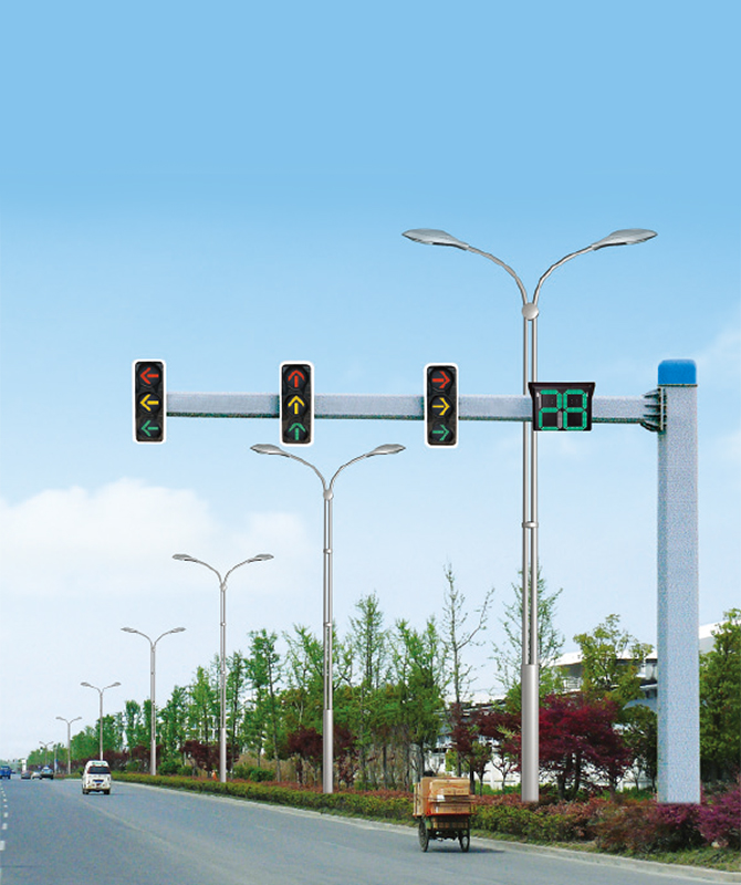 Pôle de signal octogonal inégal Pôle d'éclairage du signal