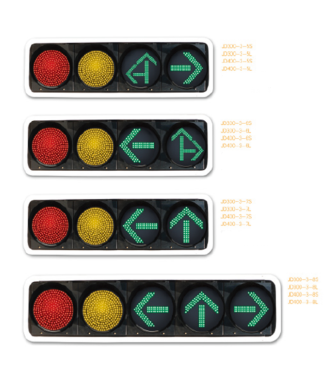 Série d'éclairage de signaux de véhicule à moteur 300, 400 à LED Lumière du signal plein écran