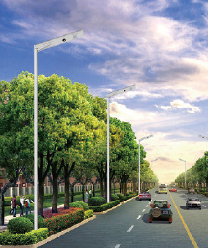 Tyn-057 Réverbère solaire intégré